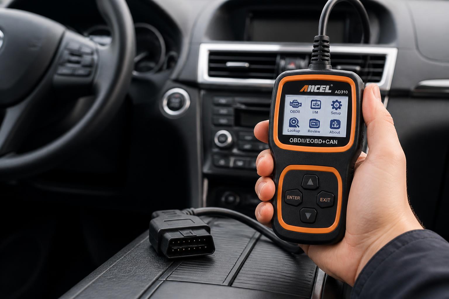 Illustration for: ANCEL AD310 OBD II Scanner Car Engine Fault Code Reader