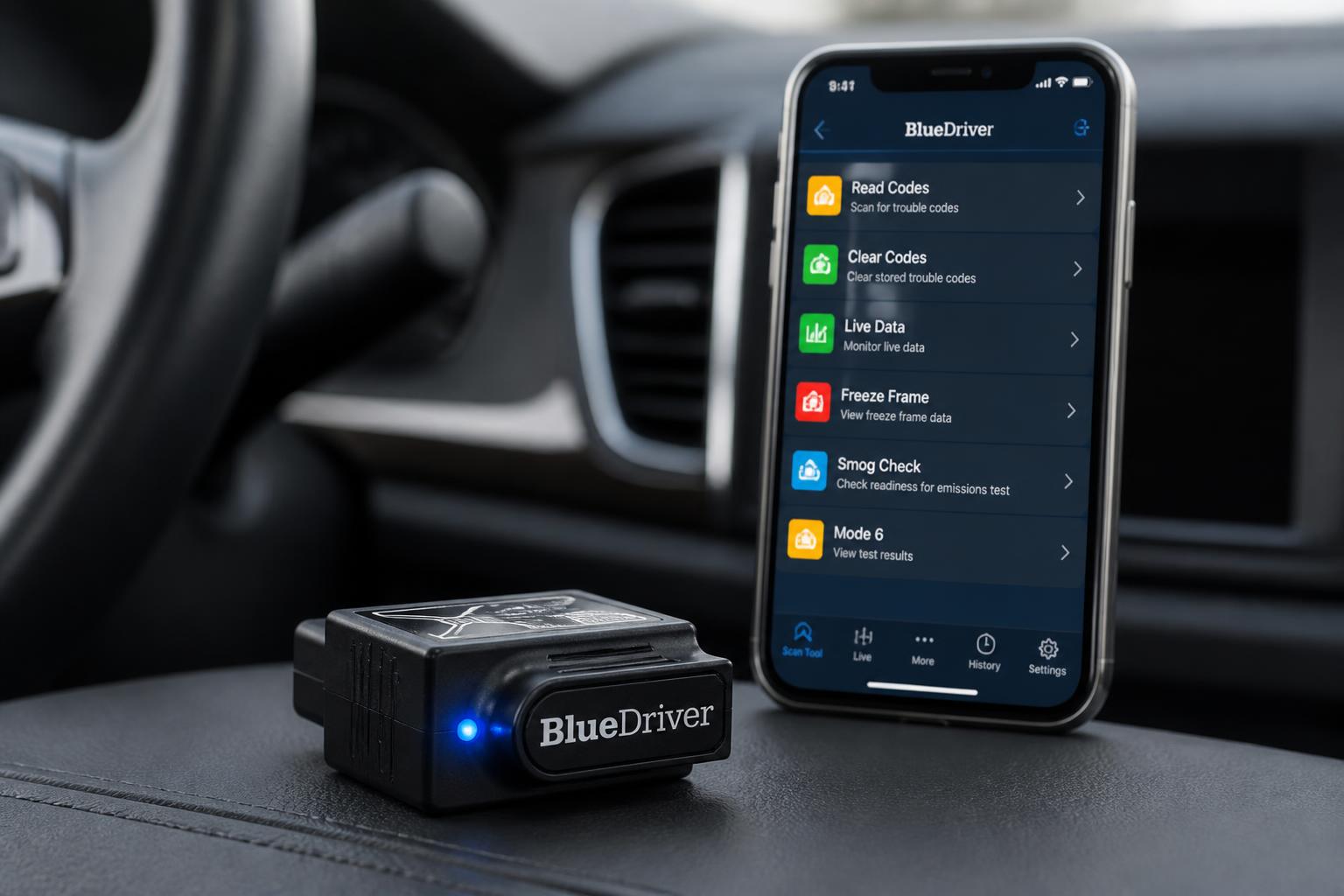Illustration for: BlueDriver Bluetooth Pro OBDII Scan Tool for iPhone & Android