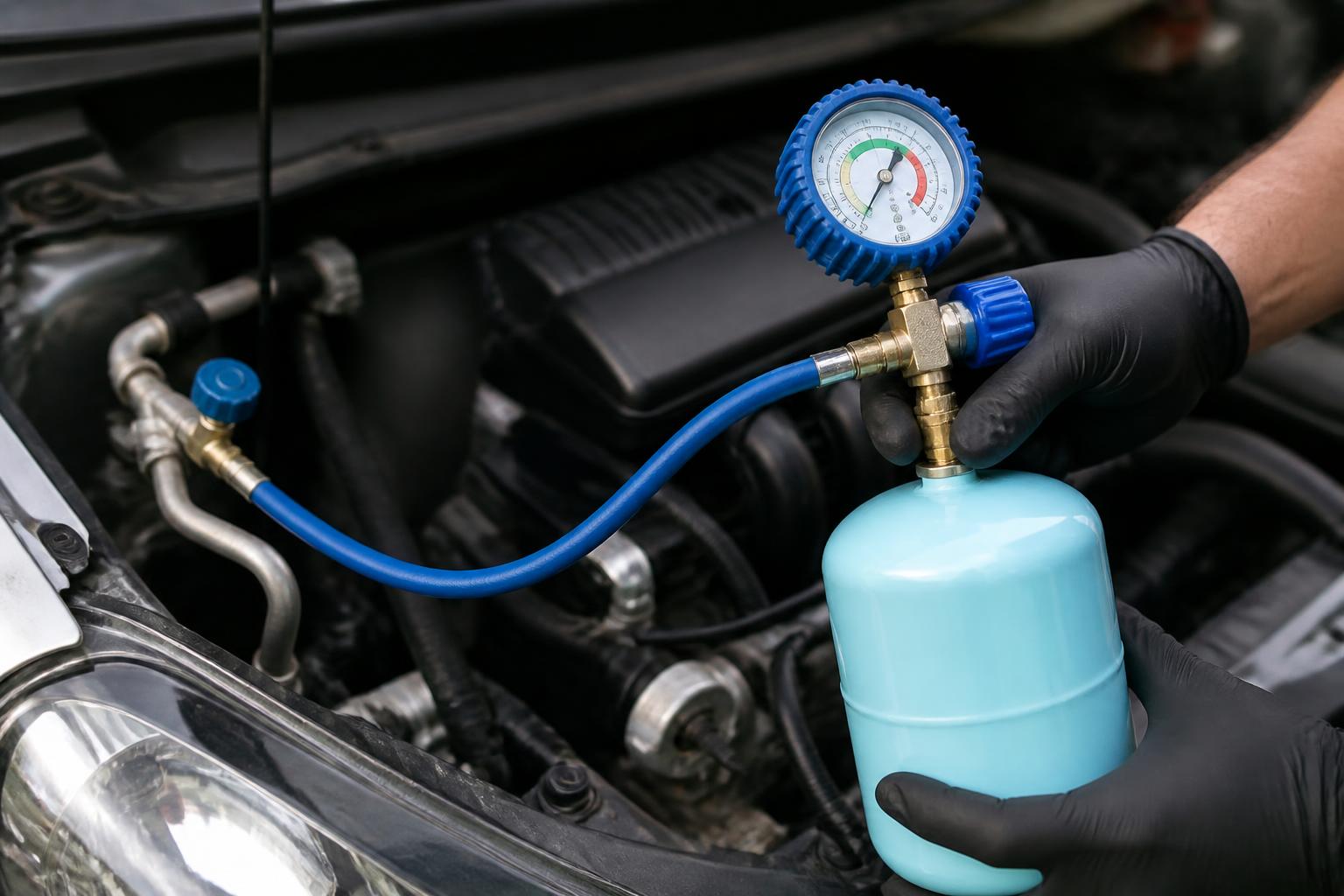 Illustration for: Recharging the Refrigerant