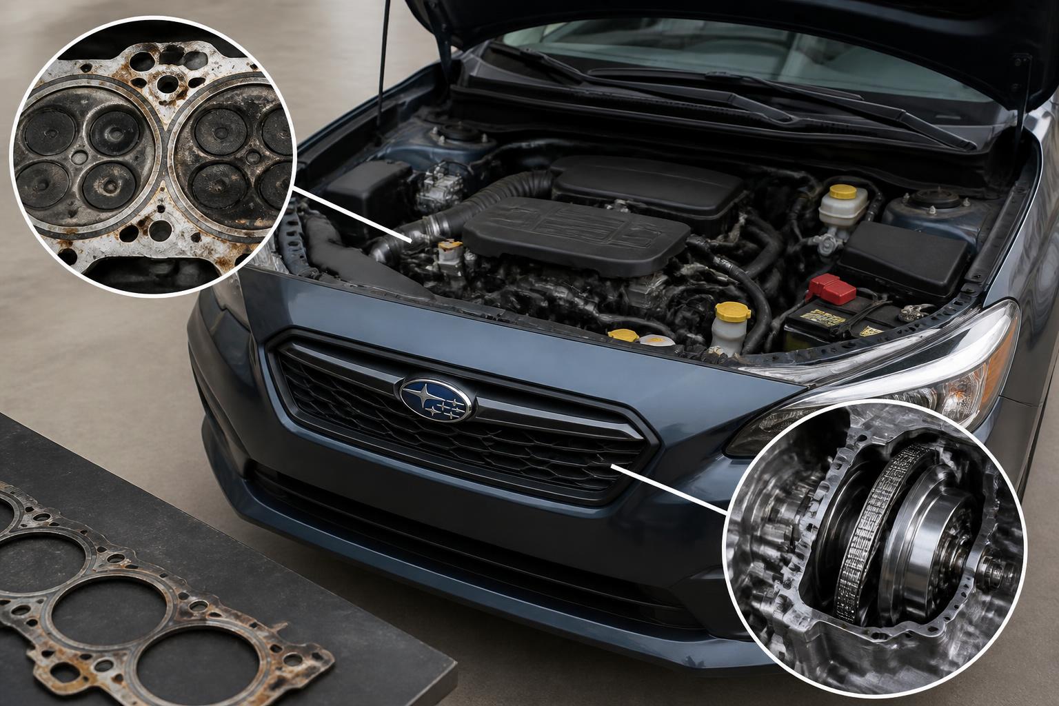 Illustration for: Subaru: Head Gasket Leaks and CVT Weak Spots
