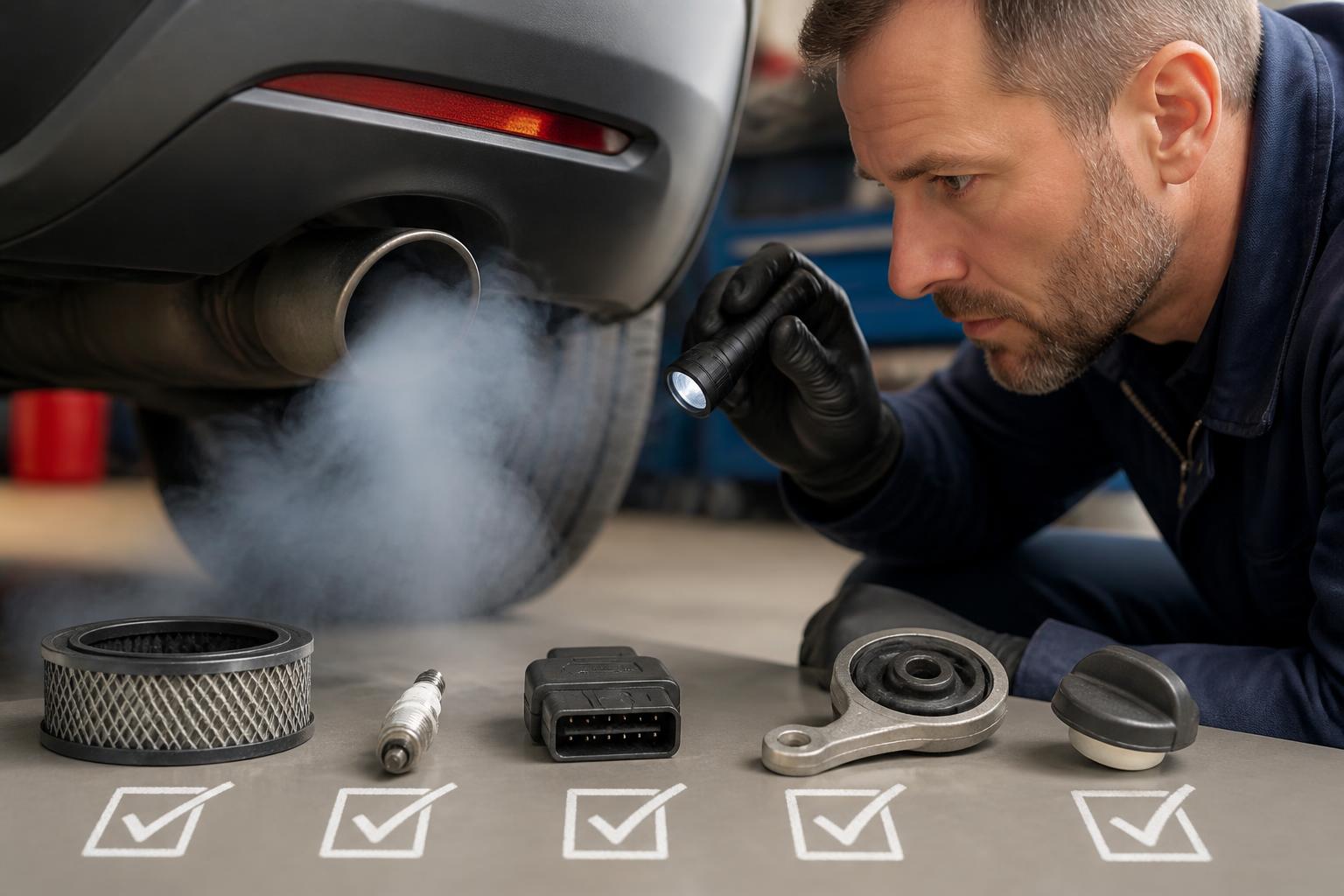 Illustration for: Exhaust Smoke Decision Aid: 5 Checks Before You Drive
