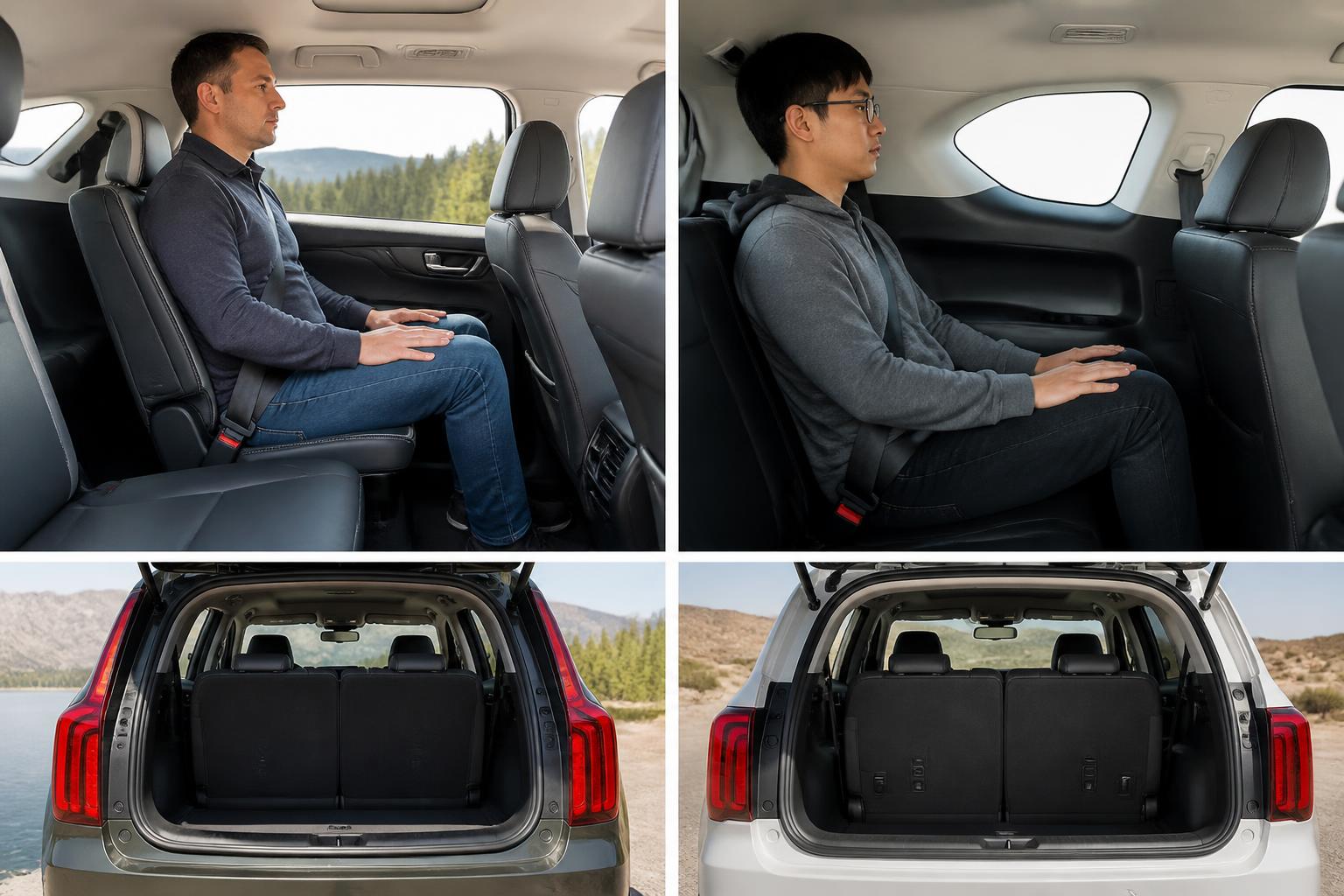Illustration for: Third-Row Passenger Room: Not All Midsize SUVs Fit Adults