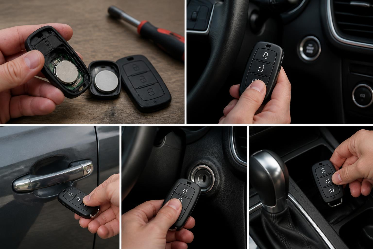 Illustration for: Key Fob: Battery Swap, Programming, and Emergency Start