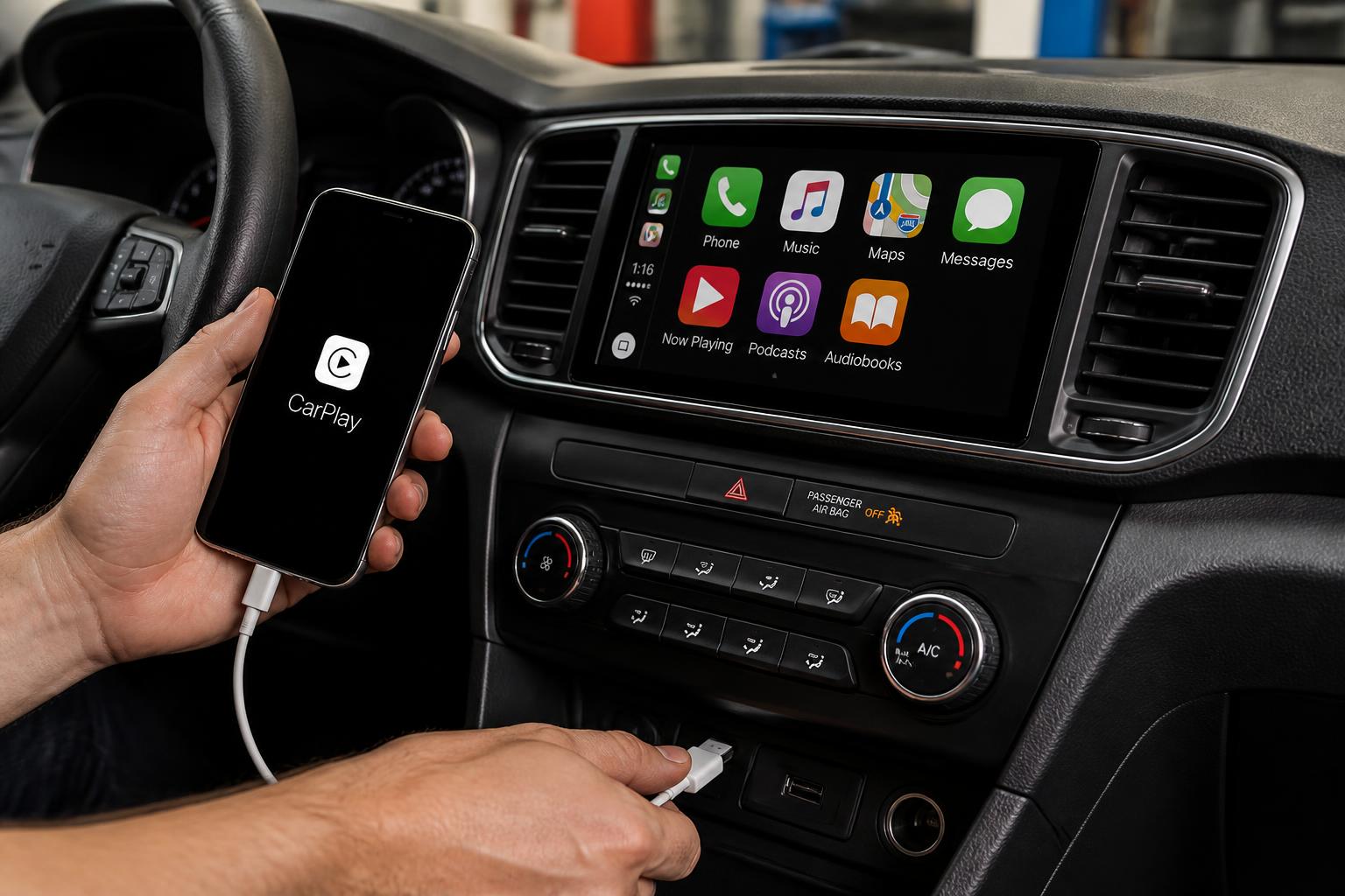 Illustration for: Pairing Apple CarPlay and Android Auto