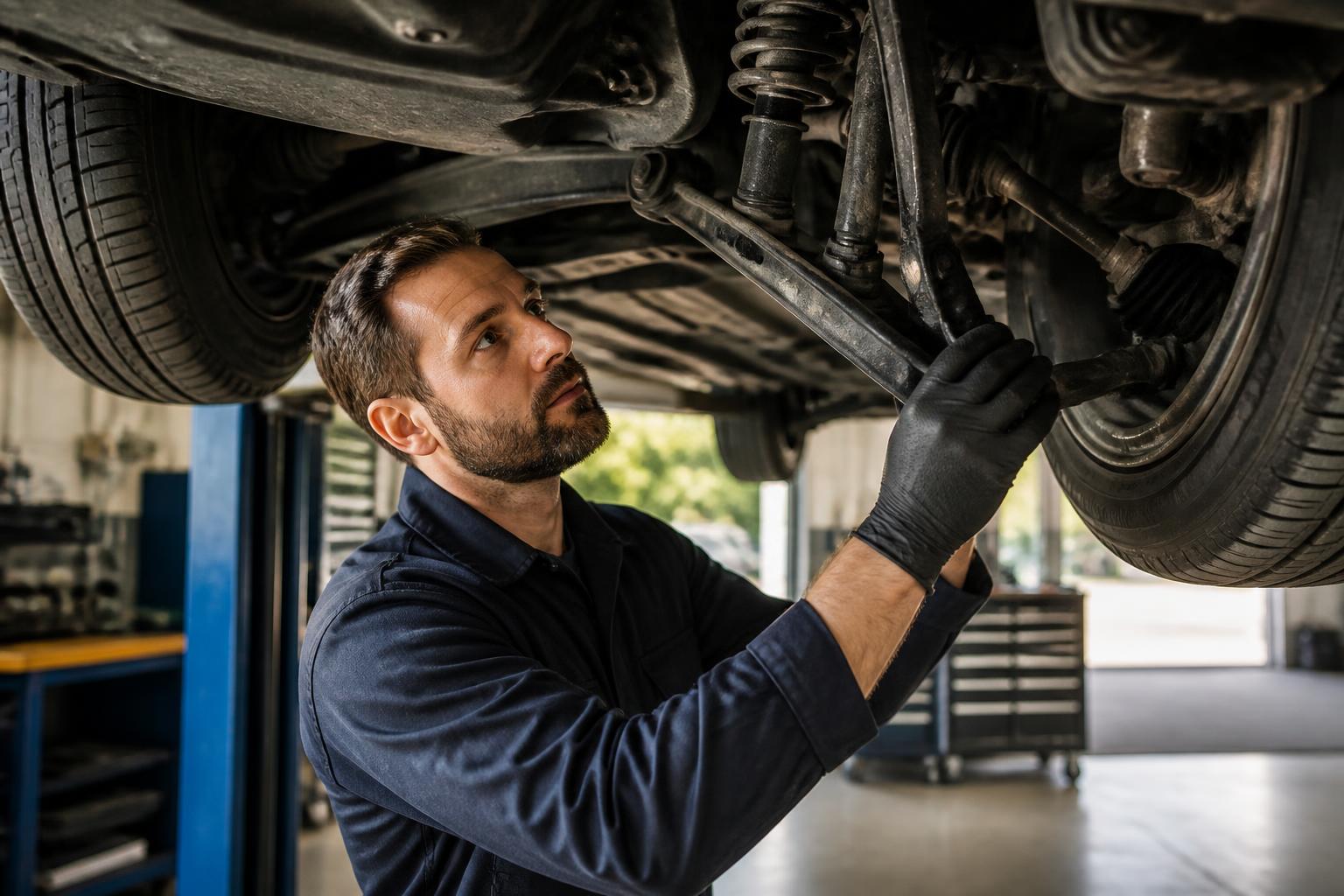 Featured image for article: Suspension Noise, Struts, Shocks, and Control Arms: Diagnosis