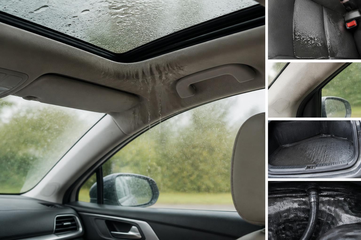 Illustration for: Common Signs of Clogged Sunroof Drains